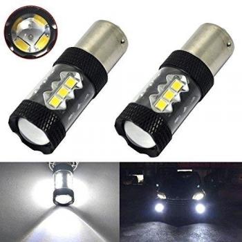 Hrph 2pcs 1156/3156/3157 bombilla de reserva inversa 60W alta potencia 2323 SMD coche LED 800LM