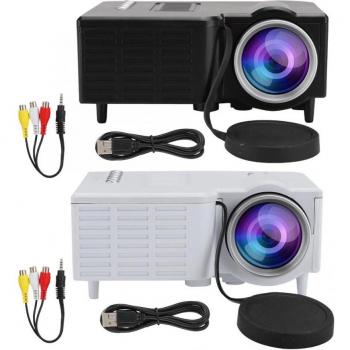 Proyector portátil miniatura HD 1080P UC28c con ventilador, radiador de aluminio y conducto de aire Eddy para reuniones en casa