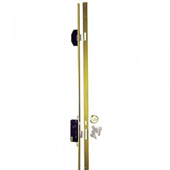Cerradura Ucem Seguridad 2510 CL 001S, tipo embutir, características: 3 puntos de anclaje (picaporte/paletón), frente de 2010, tamaño para puertas de madera, acabado en lat