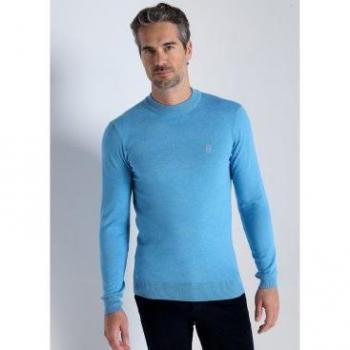 Jersey básico cuello caja azul Bendorff