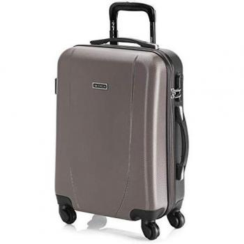 ITACA - Maleta Cabina de Viaje Rígida 4 Ruedas Trolley 55 cm ABS. Equipaje de Mano. Pequeña Práctica Cómoda y Ligera Low Cost Ryanair, Estudiante. 71150, Color Champagne