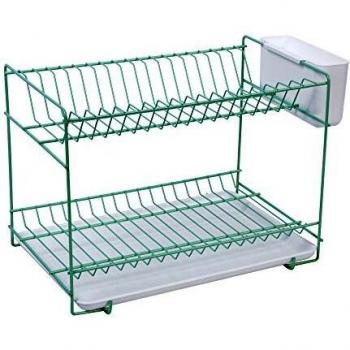 Sauvic Escurreplatos, Metal, Mint, 38.5x25x28 cm