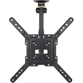 TooQ LPCE1123TSLI-B Soporte de Techo para TV 23-55, Inclinable y Giratorio, Color Negro