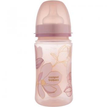 Canpol Babies EasyStart Gold Anti-Colic Baby Bottle 240ml Pink for 3+ Months