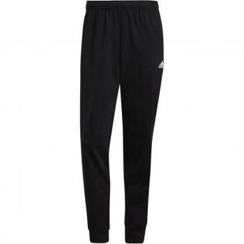 Pantalón Largo Adidas Essentials Warm-Up Tapered 3-Stripes para hombre en color negro