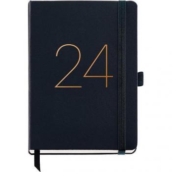 Agenda Miquelrius 2024 Plus Chester Semana Vista Negro 155 x 213 mm Castellano