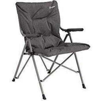 Silla de Camping Plegable Outwell Alder Lake - Color Gris Oscuro, Diseño Compacto y Cómodo