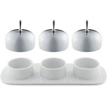 Alessi mw15dressed mermelada carcasa con 3camaras de porcelana