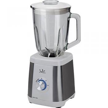 Jata BT797 Batidora de Vaso Capacidad 1,5 l Cuerpo de Acero Inoxidable Cuchilla Dentada de Acero Inox 2 Velocidades y Pulse 1300 W, Color Blanco/ Acero Inoxidable