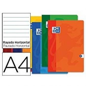 LIBRETA ESCOLAR OXFORD 48 H DIN A4 RAYADO HORIZONTAL COLORES SURTIDOS 10 Unidades