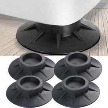 Alfombrillas Antideslizantes para Lavadora - 4/8 Piezas, Protectores de Goma Negra, Resistentes a Impactos y con Elasticidad para Muebles