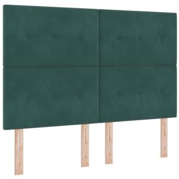 Cabecero LED Verde Oscuro 80 cm Terciopelo con Tiras de Luz LED