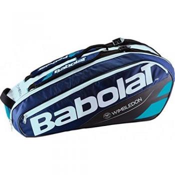 Babolat Rh X6 Pure Wimbledon Fundas para Raquetas de Tenis, Unisex Adulto, Azul / Blanco, Talla Única
