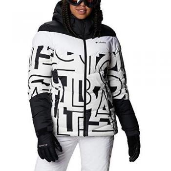 Columbia Abbott Peak Insulated Chaqueta De Esquí con Capucha, Mujer, Blanco, Negro