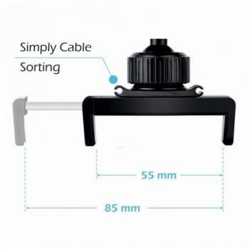 Swissten S-Grip S3-CD1 Soporte de Coche para Teléfono Móvil/Smartphone, Montaje en Lector CD, Giro 360 Grados - Negro