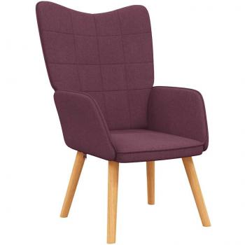 Sillón de relax de tela morado vidaXL