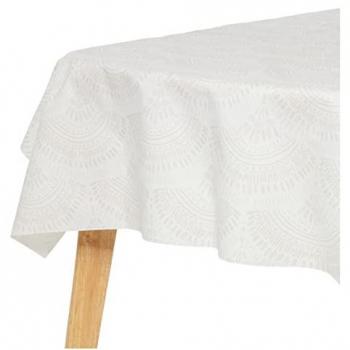 Mantel Elegante Antimanchas 100% Algodón Resinado Impermeable 155x155 cm Modelo 0120-211 Made in Spain