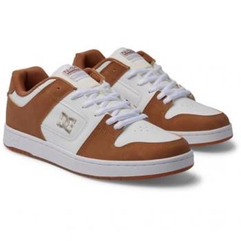 Zapatillas deportivas de hombre DC Shoes Manteca 4, piel sintética, color blanco/marrón, talla 40