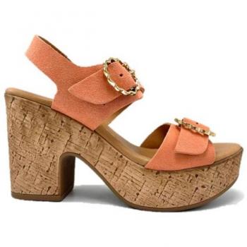 Sandalias de Mujer Rivera 887 Coral en color rojo