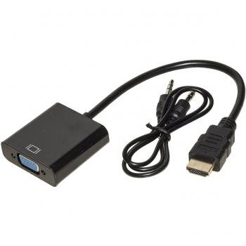 Adaptador HDMI a VGA con Audio 3.5mm - 15cm (LKADAT10)