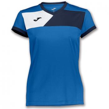 Joma Camiseta Crew II M/C Royal-Marino Mujer - Camiseta técnica de Manga Corta, Mujer, Azul -