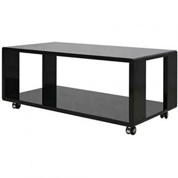 vidaXL VidaXL Mesa de centro alto brillo negra