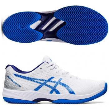 Zapatillas de tenis/pádel Asics Solution Swift FF Clay Blanco Azul Eléctrico