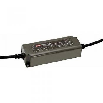 Driver LED Mean Well PWM-60-12, Transformador 60W, 12V CC, 5A, regulable, protección IP67