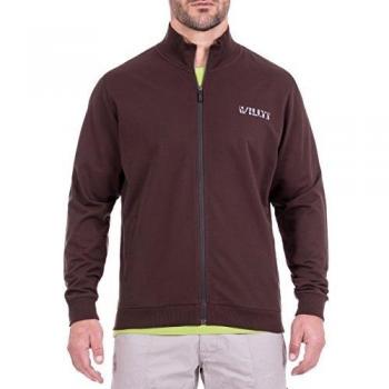 Jeep o101958-m258-m, Sudadera Ligera de Cuello Alto con Cremallera Back Grille Outline J8S Hombre, Black Coffe/Light Grey, M