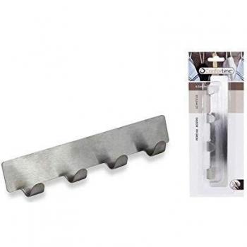 Percha Adherente Acero Inoxidable multicolor CONFORTIME 88457