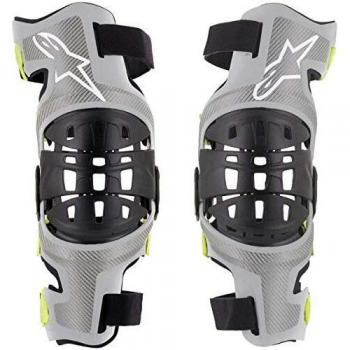 Alpinestars Bionic-7 Motorcycle Knee Brace Set - Black Gray Large