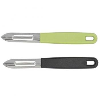 Pelador Horizontal Quid Veggy 21CM Verde con Asas de Baquelita