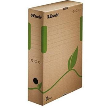 Caja Archivadora ECO Esselte 80mm, Cartón Reciclado, Dimensiones 327x233x80mm, Color Marrón Natural