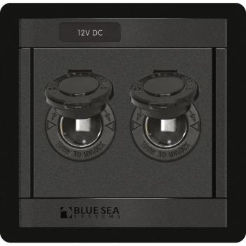 Blue Sea Systems 1472 DC 12V Twin Cigarette Lighter Socket Panel