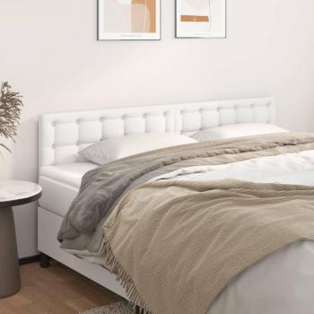 Cabeceros 2 unidades de cuero sintético blanco 80x5x78/88 cm Vidaxl Blanco