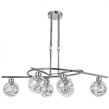 Lámpara Moderna FABRILAMP Varanasi 6 Luces Cromo 65x30 cm