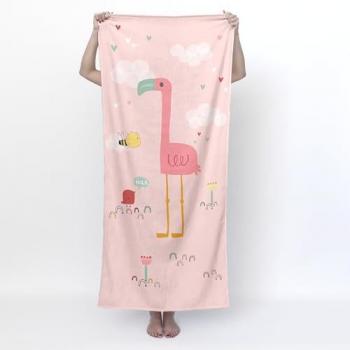 Toalla de baño HappyFriday Moshi Moshi Hola Multicolor 70 x 150 cm, 70% Algodón y 30% Poliéster