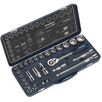 Sealey AK27482 Lock-On Socket Set, 1/2 Square Drive, 6PT Metric, 26 Pieces