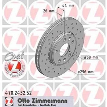 Zimmermann 470,2432.52 Freno de Disco Delantero, Perforado, Sport Coat Z