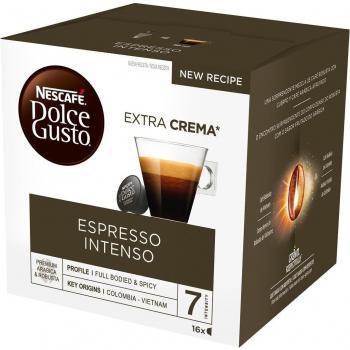 NESCAFE DOLCE GUSTO - Cápsulas de Café Espresso Intenso, Origen Colombia y Vietnam, Intensidad 7, 16 Unidades