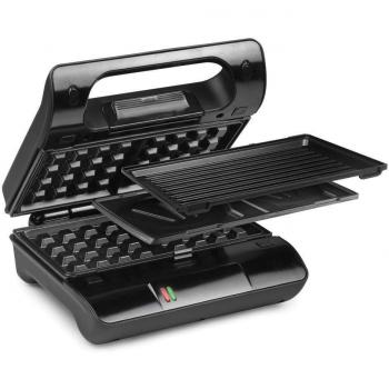 Nova 117002 - Grill y Sandwichera Compacta, Almacenamiento de Cable, Placas Desmontables para Sandwichera, Parrilla de Mesa, Gofrera, 700 W