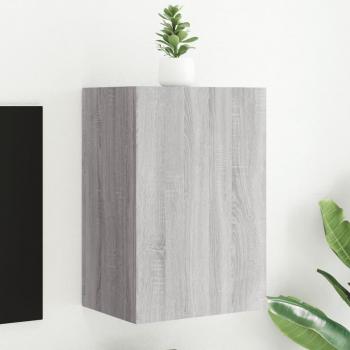 Mueble de TV de pared madera ingeniería gris Sonoma 40,5x30x60 cm vidaXL
