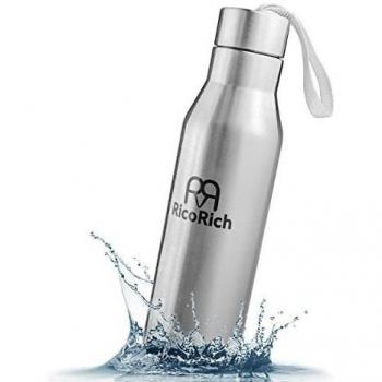 ricorich aislado al vacío de doble pared acero inoxidable deporte botella de agua, al aire libre Viaje thermoses Botellas, libre de BPA, 25 oz