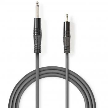 Cable de audio estéreo Nedis 6.35mm M-3.5mm M 1.5m Gris