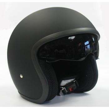 Viper RS-V06 - Casco abierto con visera desplegable, casco de moto, color negro mate