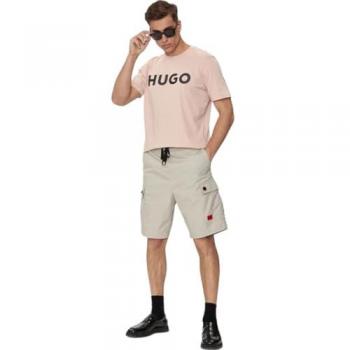 Hugo Boss Garlio242 Men's Regular Fit Cargo Shorts - Light Grey, Size L
