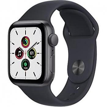 2021 Apple Watch SE (GPS, 40mm) - Space Grey Aluminium Case with Midnight Sport Band - Regular