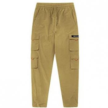 Nicce Meru Beige XS Men's Cargo Pants - Stretch Regular Fit Cotton