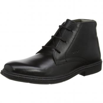 Geox JR Federico A, Zapatos de Cordones, Negro