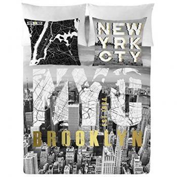 Funda Nórdica 100% Algodón District Naturals Fabricado en España, Tamaño Cama de 150/160, Dimensiones 240 x 220 cm, Incluye Nórdica + 2 Fundas de Alm